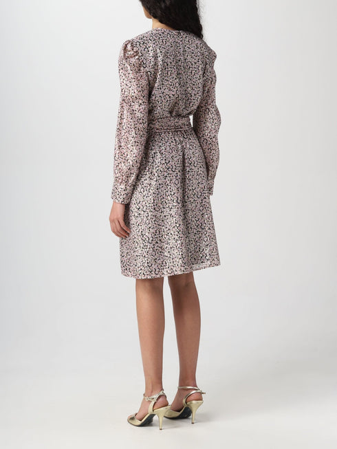 Abito Donna con fantasia chemisier Nero rosa Liu Jo- Francavilla Moda